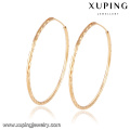 92435-Xuping красивые дамы 18k большие круглые серьги обруча